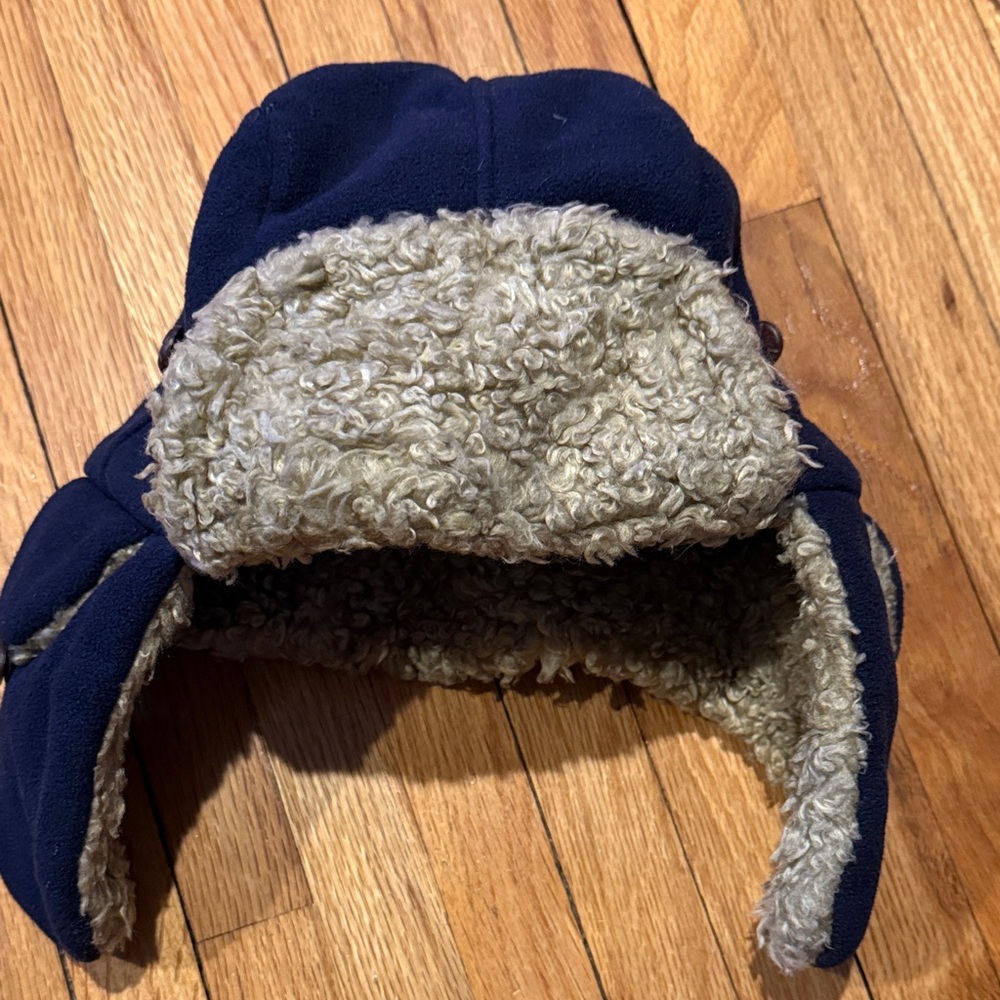 GAP Kids Navy and Tan Fleece Hat